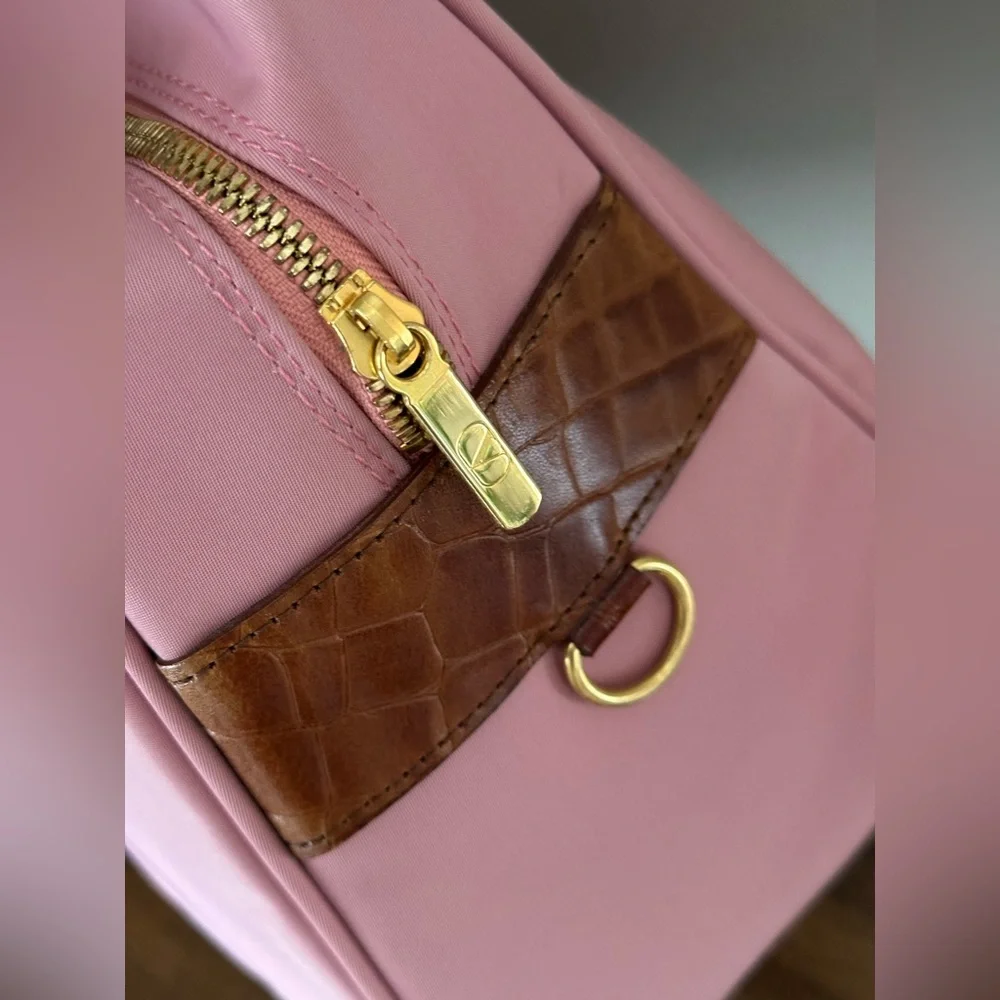 Valentino Garavani Pink and Brown Satchel - Picture 6 of 12